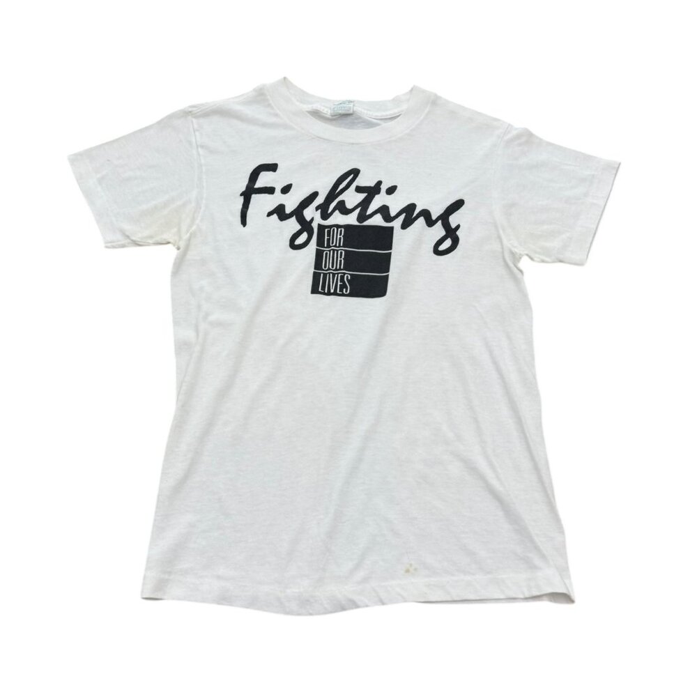 Vintage 1980s Ched by Anvil “Fighting For Our Lives” Single Stitch T-Shirt